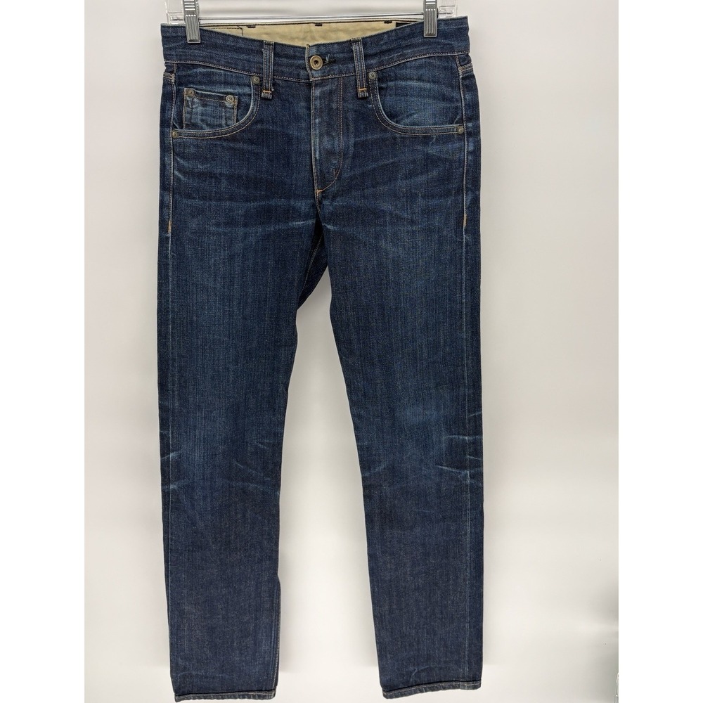 Rag & Bone Archive Slim Fit Selvedge Denim Jeans Dark Wash Redline USA 28X30 Men